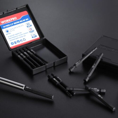WORKPRO 20PC Magnetic Hex Head Allen Wrench Drill Bit Set Metric SAE Hex Bit Set - Picture 7 of 10