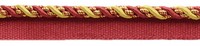 "Burgunderrot Gold 4/16\" Zierlippe Kordel Royal Romance [9 Yards]"