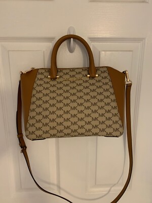 Michael Kors NOLITA MEDIUM SATCHEL NWT 348 Nat Acorn eBay