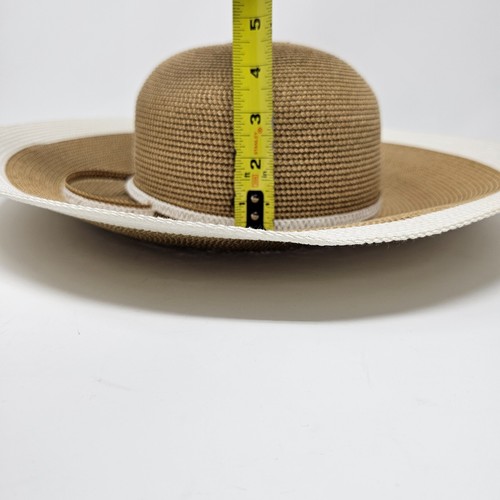 Sun N Sand Hat Womens Beige Sunhat Beach Boho Bow Floppy Drawstring UPF 50 - Imagen 11 de 12