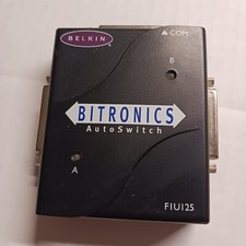 Belkin F1U125-KIT Black 2-Port Bitronics Parallel Auto Switch Kit with Cable