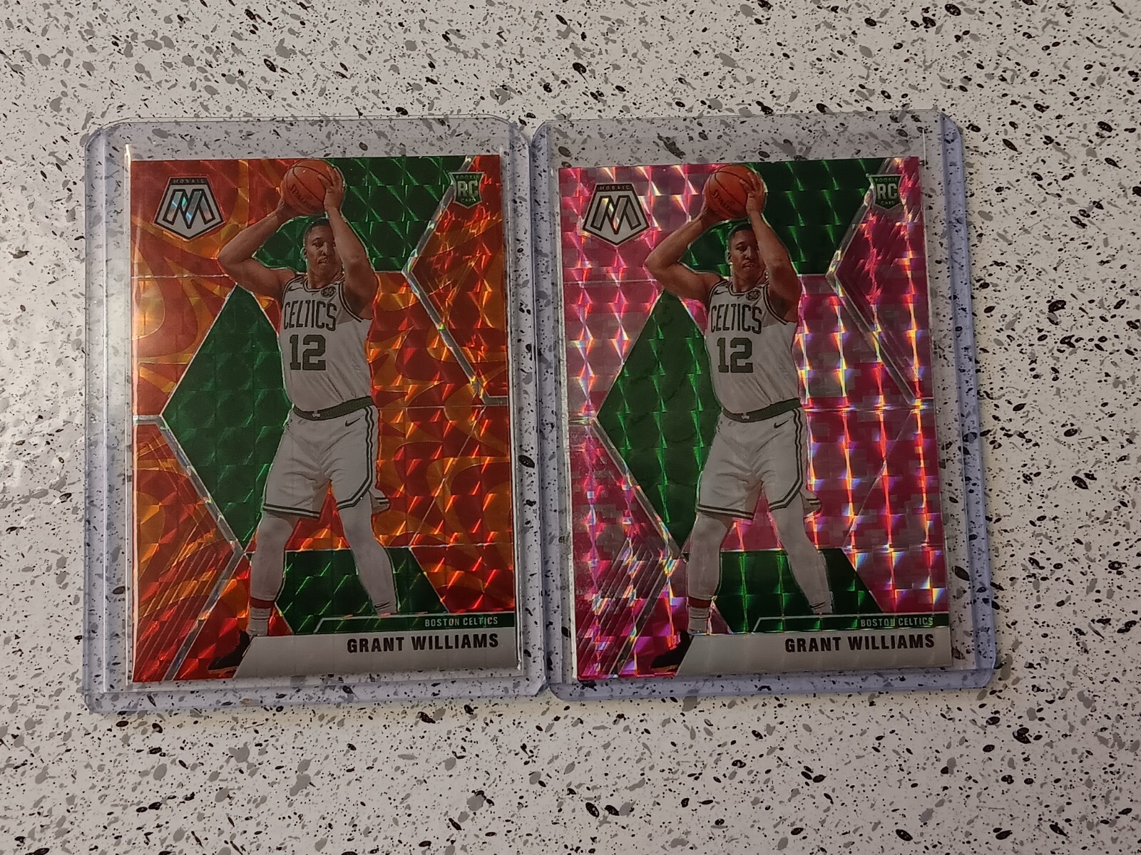 GRANT WILLIAMS 2019-20 PANINI MOSAIC Orange reactive + Pink ROOKIE RC #217
