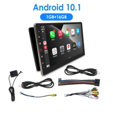 Double 2 DIN Rotatable 10.1'' Android 9 Touch Screen Car Stereo Radio GPS Wifi