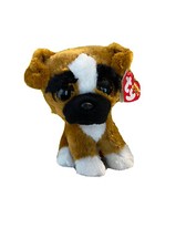 Ty Beanie Boos 6” BRUTUS BOXER Puppy Dog Plush Stuffed Animal Glitter Eyes 2015