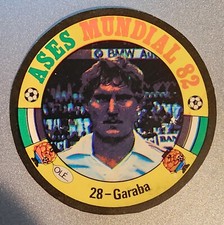 Soccer Sticker Card #28 GARABA Ases Mundiales Mundial 1982 Futbol Reyauca