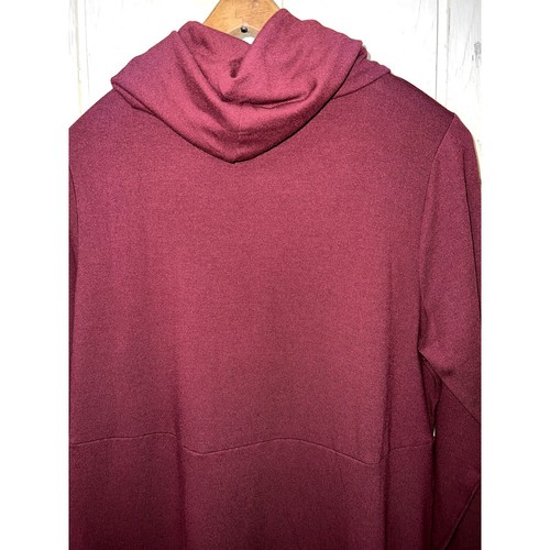 Lisa Rinna Tunic TOP Cowlneck SWEATER Medium Petite PM 10P 12P Burgundy Wine - Picture 2 of 9
