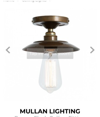 Mullan Reznor Industrial Flush Mount Ceiling Light MLCF17