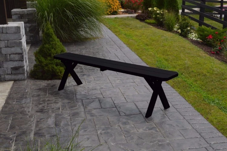 Bancos de pierna cruzada de pino hechos por A&L Furniture Co. - en 6 tamaños y 18 acabados Foto 3 de 4