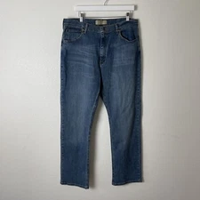 Wrangler Jeans Mens 36 X 32 Indigo Flex Denim Pant Straight Vintage