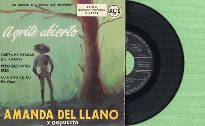 AMANDA DEL LLANO / Gritenme Piedras Del Campo RCA 3-24093