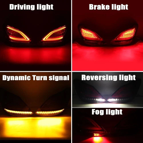 2X Smoked Black LED Tail Lights For Mercedes Benz 2007-2021 W204 C200 C250 C300 - Picture 2 of 7