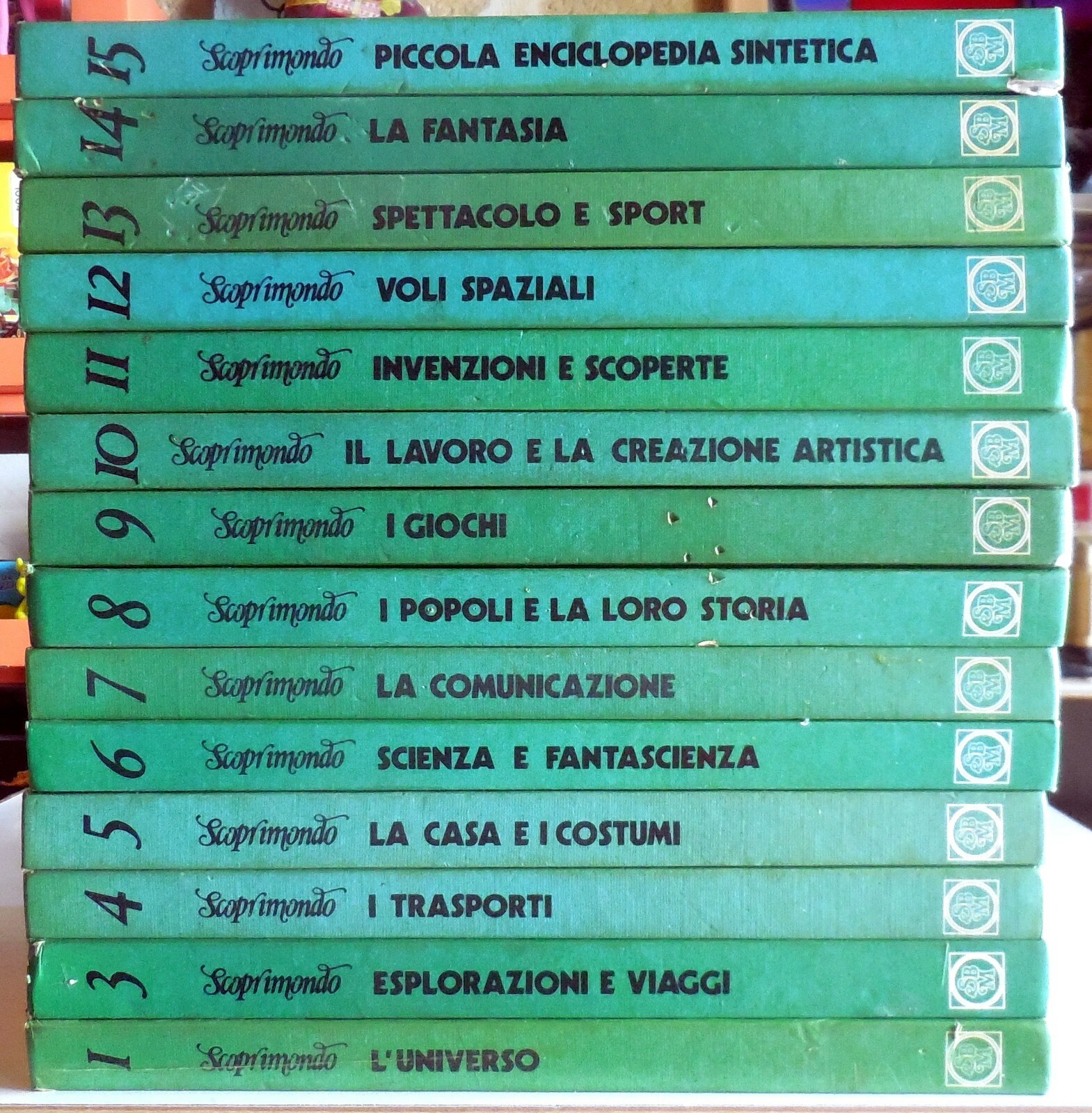 SCOPRIMONDO BIBLIOTECA UNIVERSALE DEI RAGAZZI ESSEBIEMME 14 VOLUMI