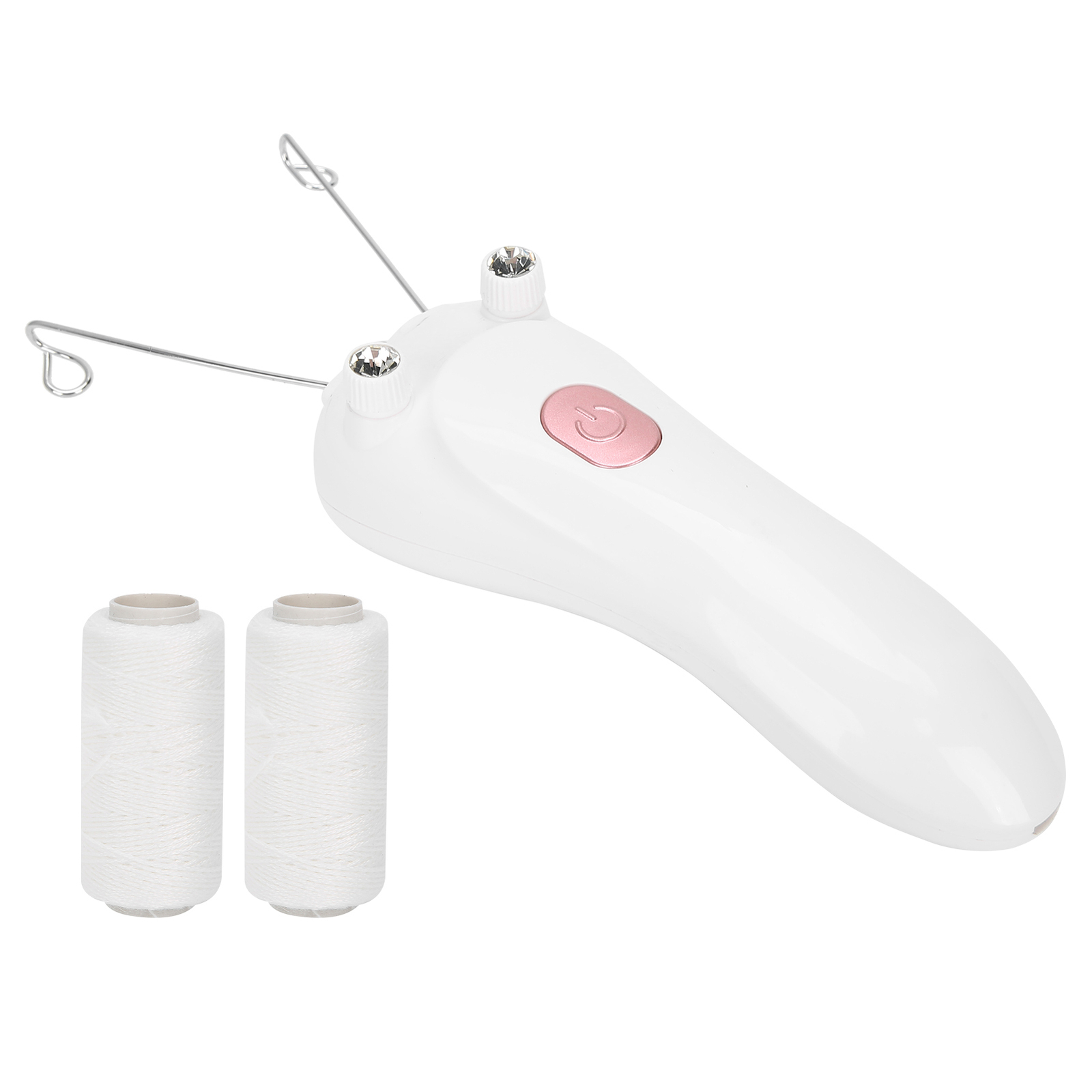 (Rose)USB Charging Electric Cotton Thread Epilator Facial Body Hair