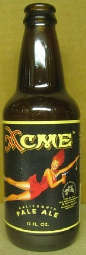 ACME PALE ALE leere Bierflasche mit MÄDCHEN, Nordküste, Fort Bragg CALIFORNINA - Bild 1 von 4