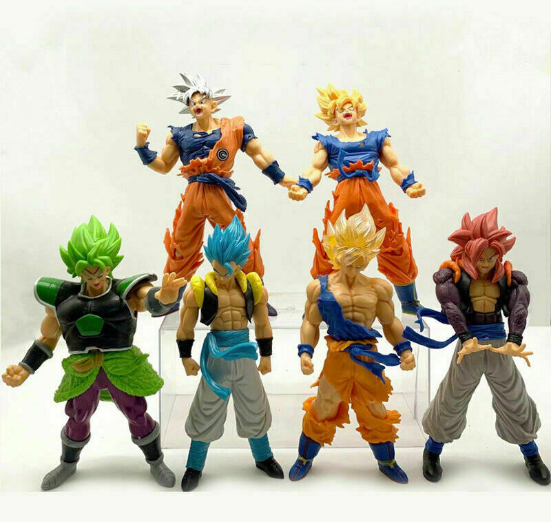 6Pcs/Set 9,5cm Dragon Ball Z Anime Figura Filho Goku Vegeta