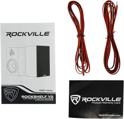 2 Rockshelf 58W 360W White 5.25" Home Theater Bookshelf Speakers/8 Ohm - Picture 7 of 9