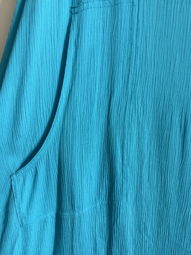 By Vasna Maxi Island Blue Linen Women’s Dress Sz L - Picture 7 of 10
