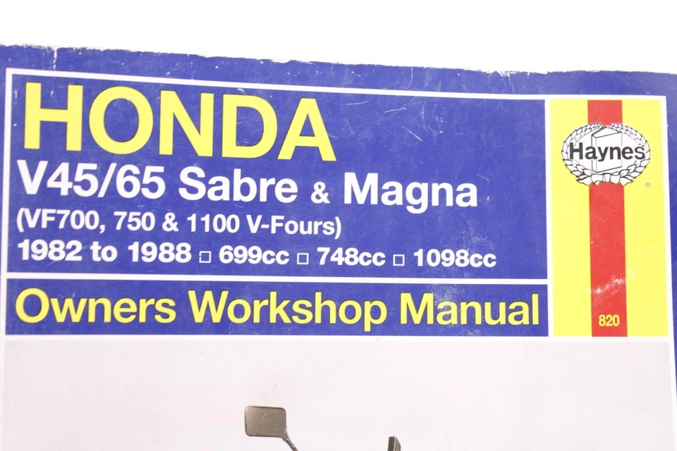 86 HONDA MAGNA 700 VF700C HAYNES 820 MANUAL DE SERVICIO LIBRO R1.BX26 Foto 4 de 4