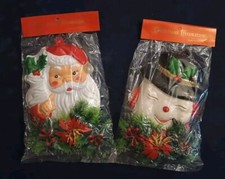 Rarissime Decorazioni Natalizie Da Appendere Babbo Natale Vintage Collezione 