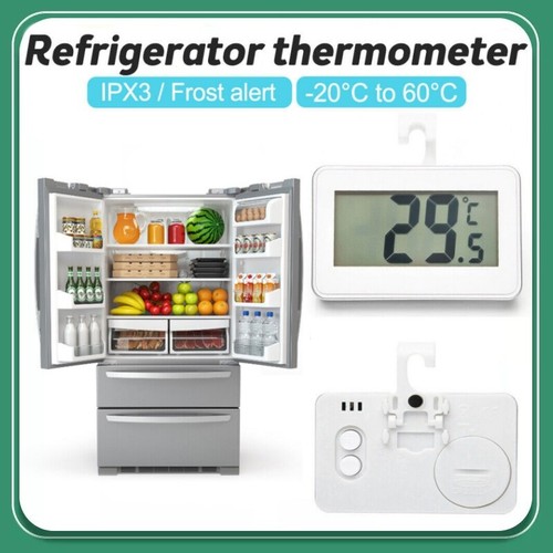 Waterproof Refrigerator Thermometer Digital Fridge Freezer Large LCD Display New