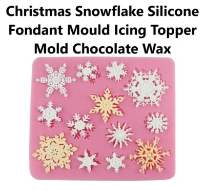 Weihnachten Schneeflocke Silikon Fondant Form Glasur Topper Form Schokolade Wachs