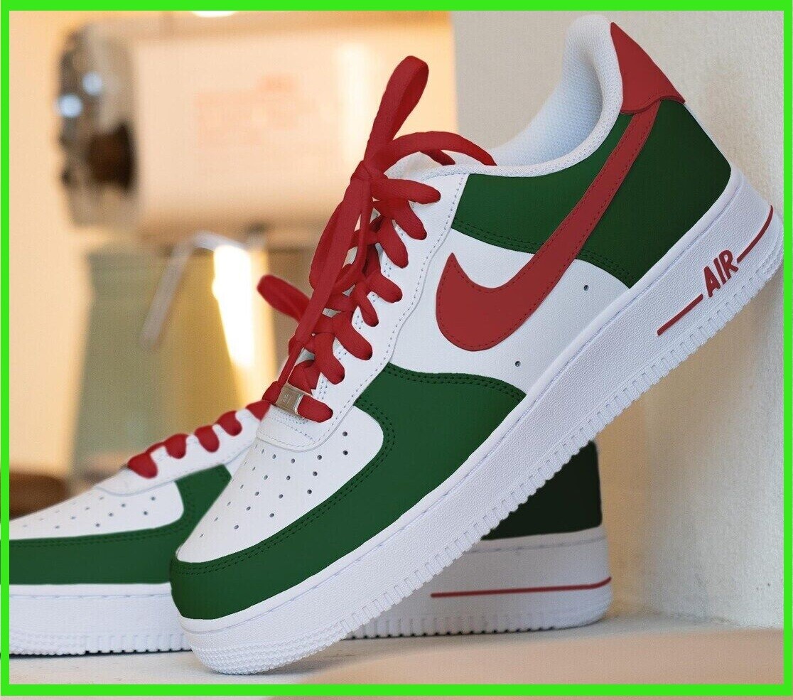 red and green air force ones