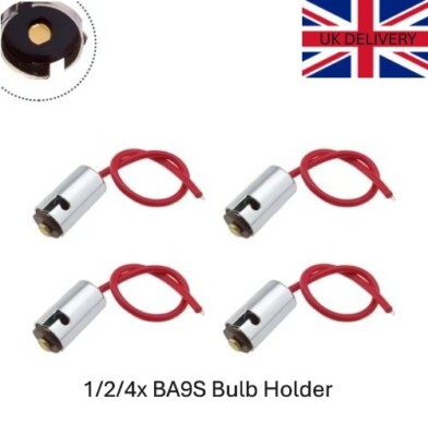 1/2/4 x BA9S Glühbirne Sockel Halter Metall Seite LED Licht Autos Fahrräder LKW UK
