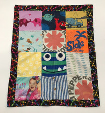 Handmade Patchwork Lap Throw Baby Blanket Red Hot Chili Peppers Monsters 18x22"