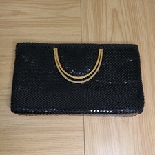Vintage Black Mesh Evening Clutch Handbag
