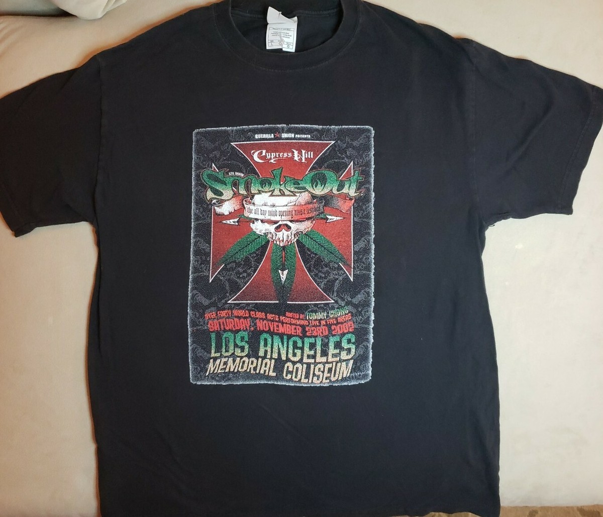 Cypress Hill 2002 Smokeout T Shirt Large Tommy Chong Snoop Dogg 