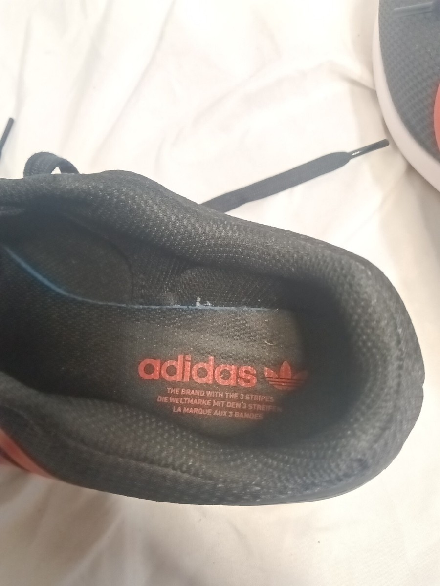 Size 9 - adidas ZX Flux Black Hi-Res Red for sale online | eBay
