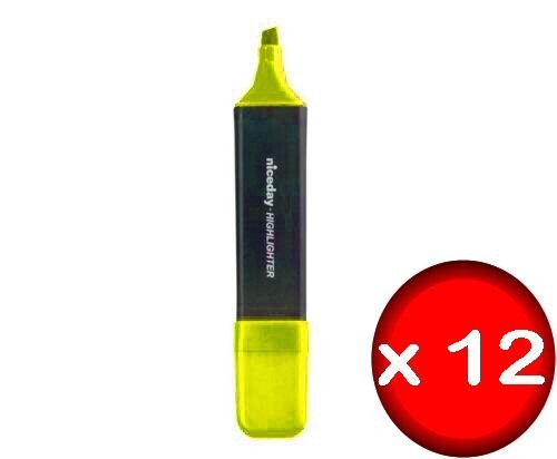 Resaltador Amarillo Punta Cincel Niceday Pack de 12 - Imagen 1 de 5