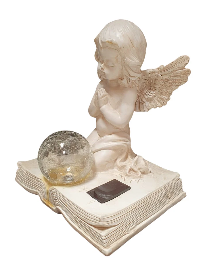 ANGEL PRAYING FIGURINE WITH SOLAR LIGHT  - Image 4 of 4