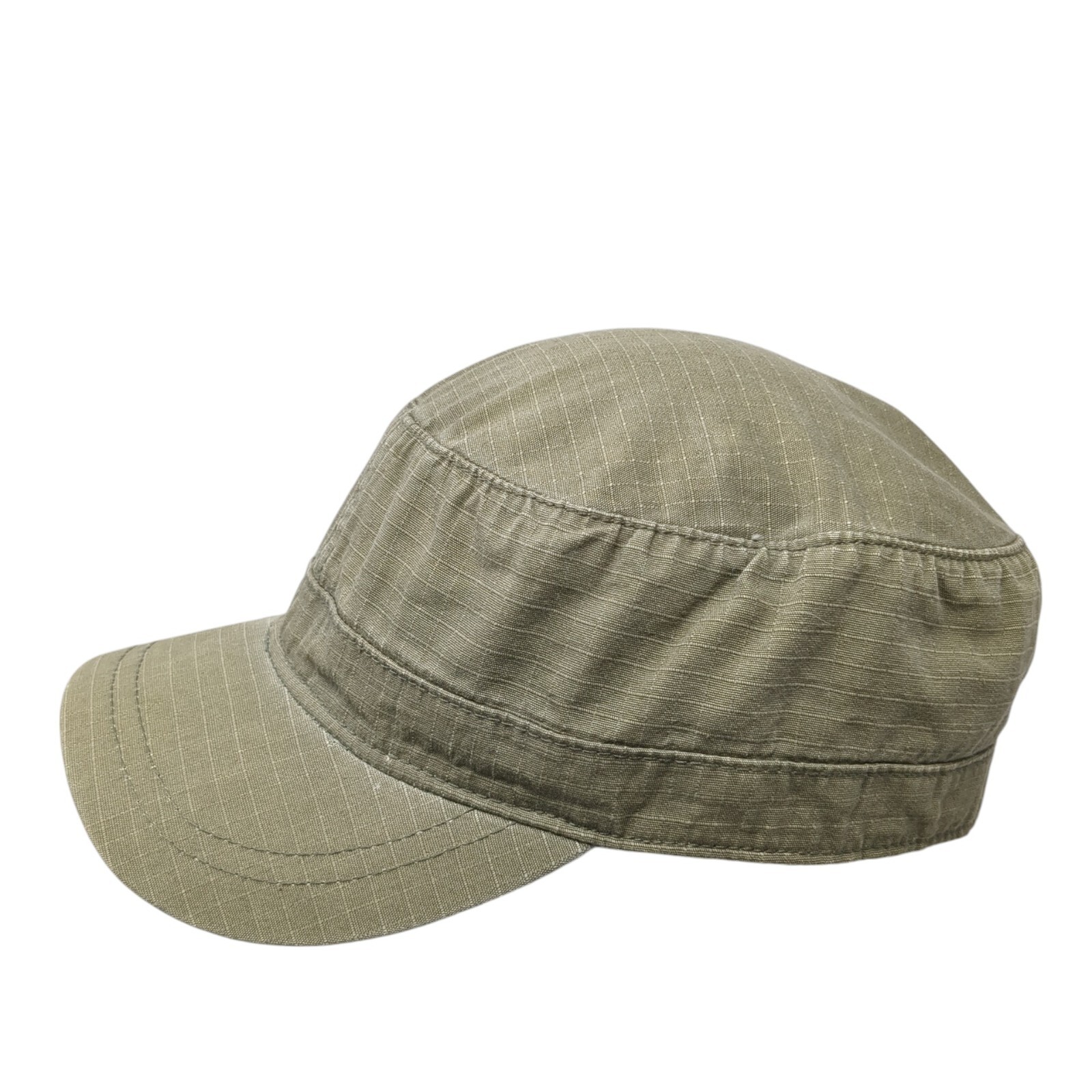 Gorra del ejército cadete ajustada sin marca verde talla única en blanco lisa al aire libre