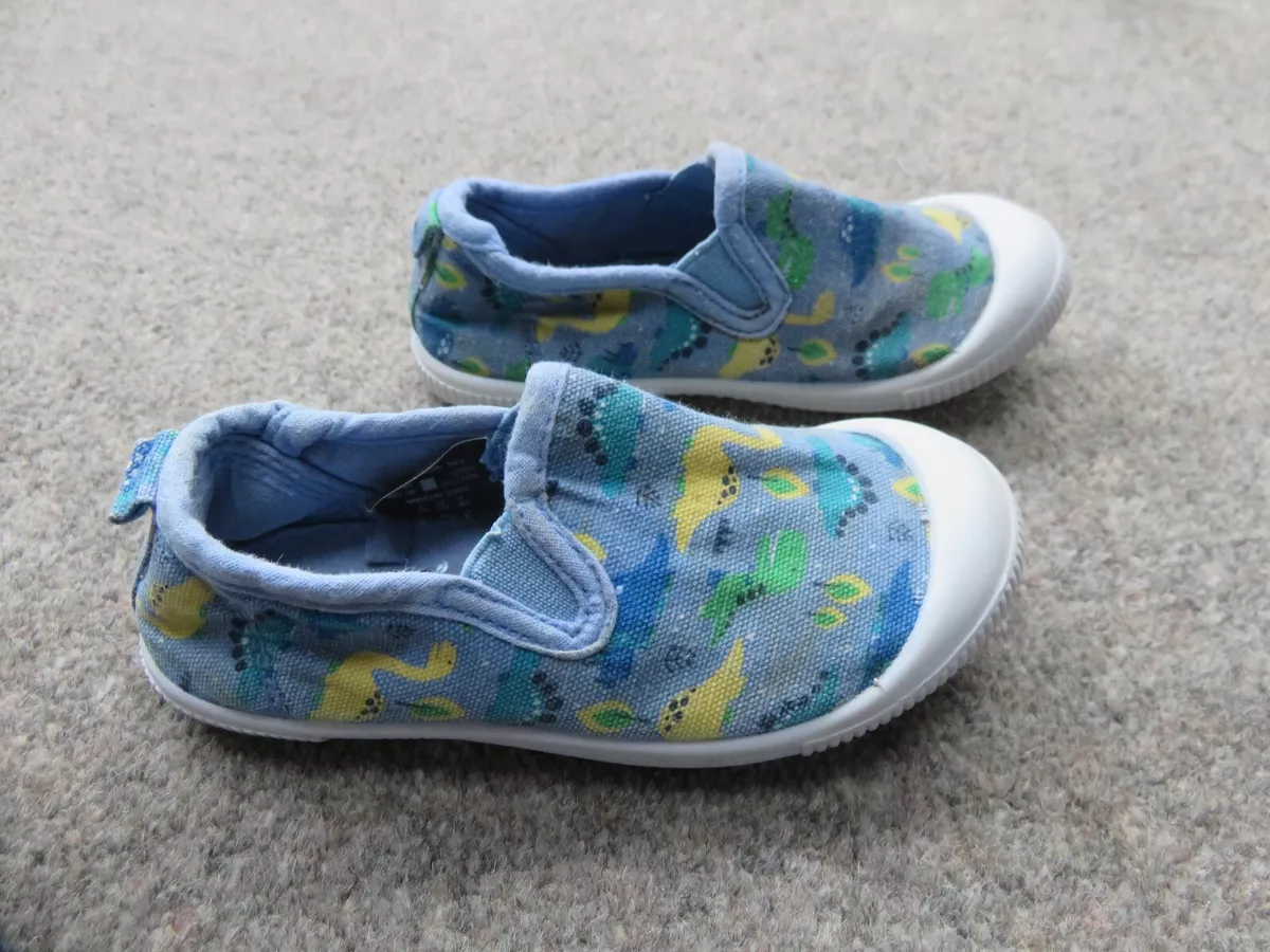 Size 6 EU23 F F Tesco baby boy blue dinosaur shoes VGUC