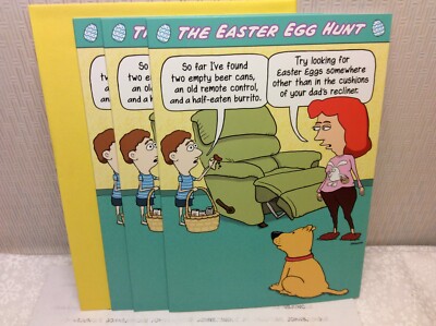 EASTER RSVP GREETING CARDS New w/Envelope LOT 3  THE EASTER EGG HUNT...''