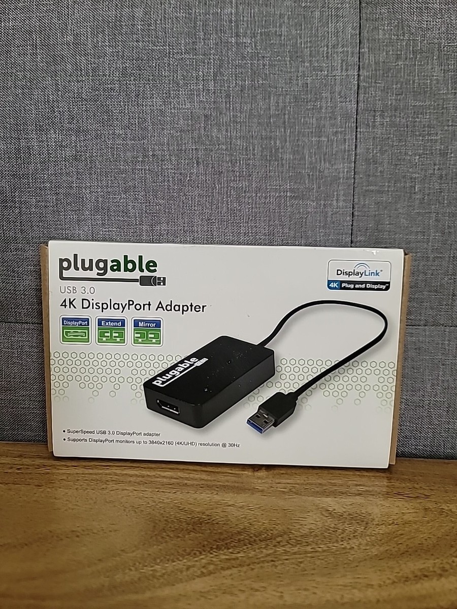 Plugable USB External Graphic Adapter Black UGA-4KDP NEW