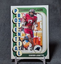 Xavier Legette Protential Rookie RC 2024 Panini Score Card #23 Carolina Panthers. rookie card picture