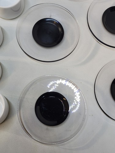 Service A Café 6 Tasses Expresso Porcelaine Et 6 Soucoupes En Plexiglas Guzzini - Imagen 10 de 24