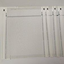 Lot de 5 cartes à perforer papier spécial machine à tricoter PASSAP Duomatic S 