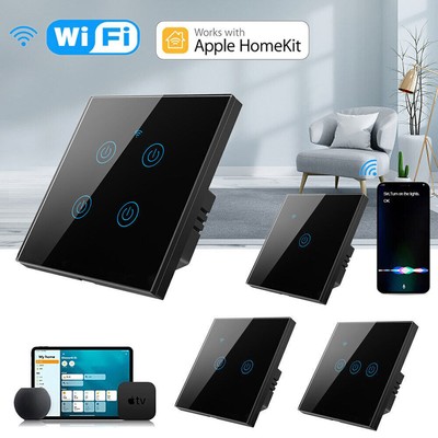 220V Wifi Smart Glas Touch Lichtschalter Schalter Wandschalter für Apple Homekit