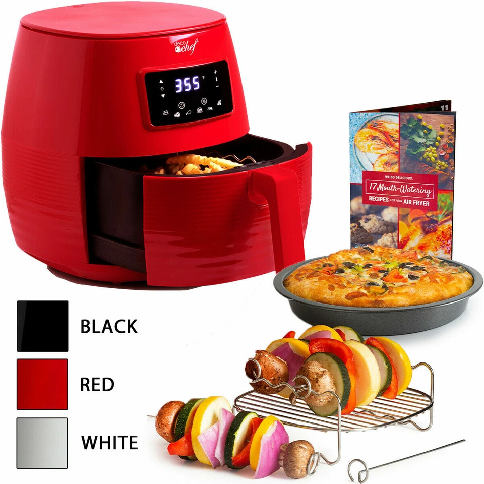 Deco Chef 5.8QT Air Fryer Digital Electric Healthy & Fast Cooking - Choose Color
