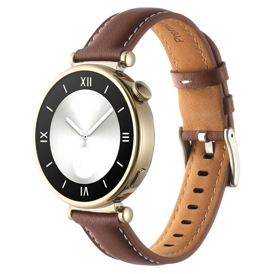 18mm Stitching Leather Strap for Huawei Watch GT 4 41mm Replacement ...