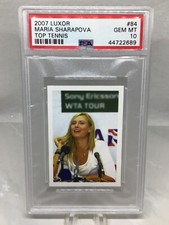 2007 Luxor Top Tennis #84 Maria Sharapova PSA 10 (Top Pop, Pop 1)