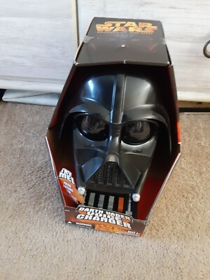 2005 STAR WARS DARTH VADER ROTS VOICE CHANGER HELMET ONS Y2K READ