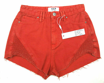 NXP NENA & PASADENA Shorts 'DESTROYER HIGH RISE SHORT' Orange W25 XS AU7
