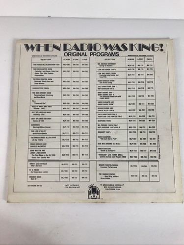 WHEN RADIO WAS KING BABY SNOOK FANNY BRICE LP 1974 Original Radio Programs RC-2 - Picture 2 of 5