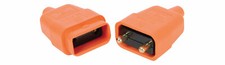Plug And Socket Cable Connector 2 Pin Orange Electric Lawnmowers Strimmer