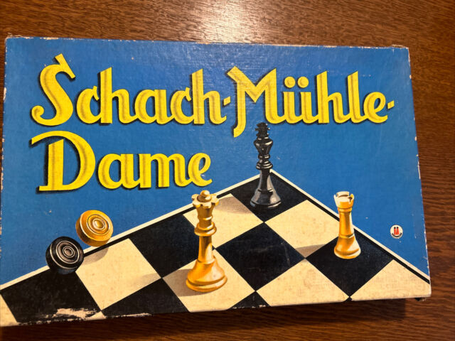 Spiele-Set Schach, Dame & Mühle, Gesellschaftsspiele