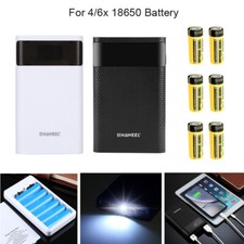 4/6 * 18650 3,7 V ricaricabile cella agli ioni di litio flat top / supporto batteria power bank fai da te